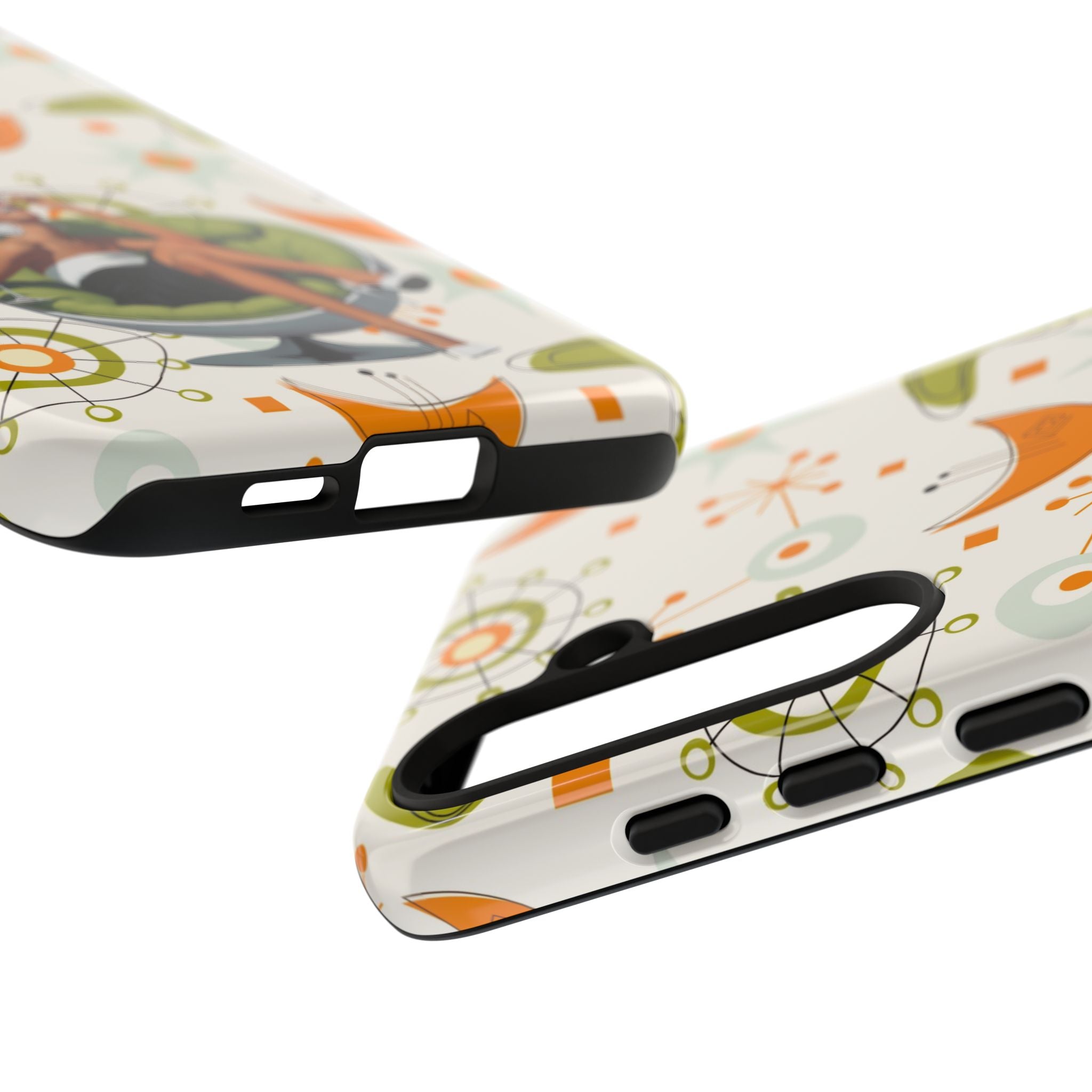 Mid Century Modern Atomic Starburst Mid Mod 60s Gal Retro Chic Tough Phone Case with Vintage Glamour Design