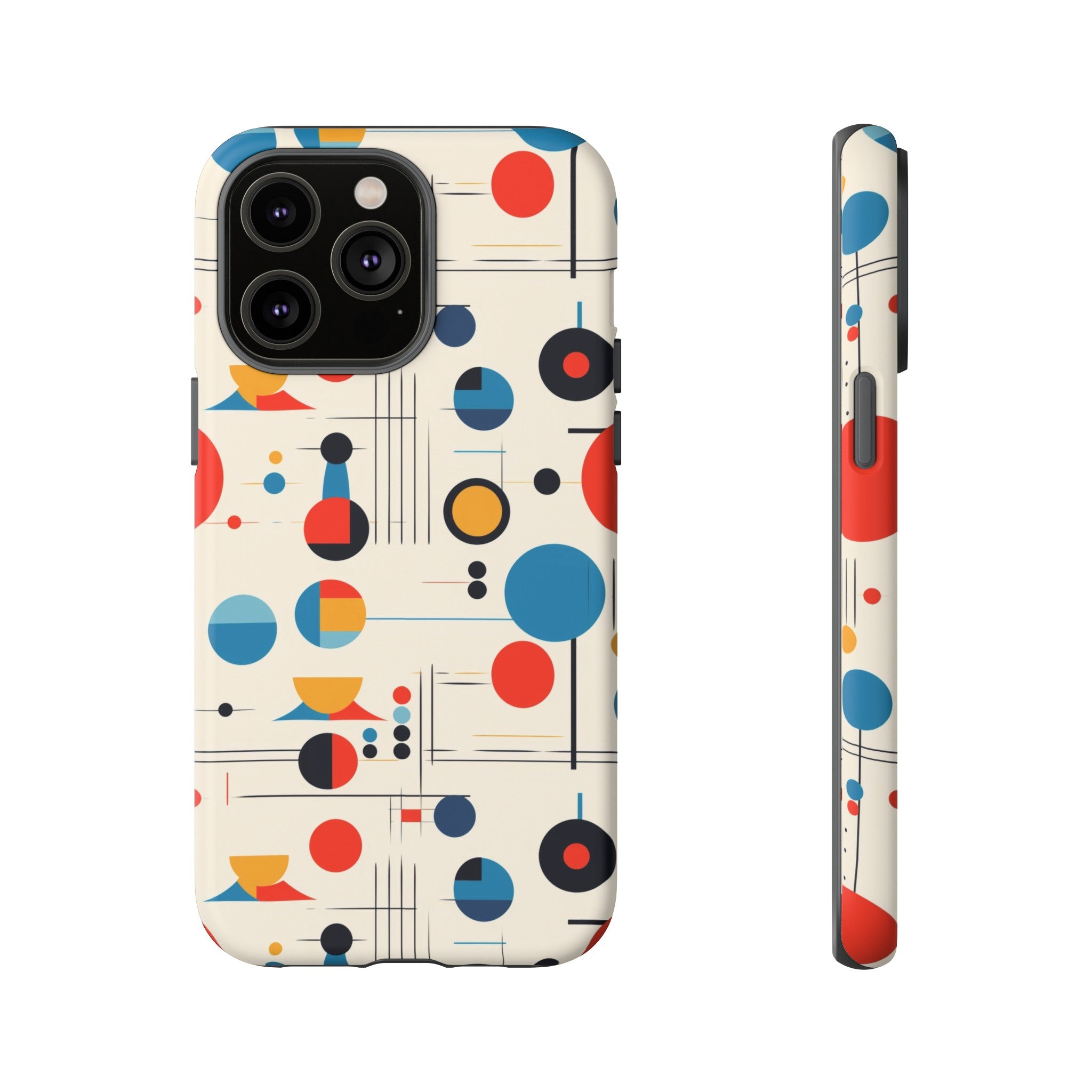 Mid Mod Bauhaus Designed iPhone, Samsung, Retro Phone Tough Cases