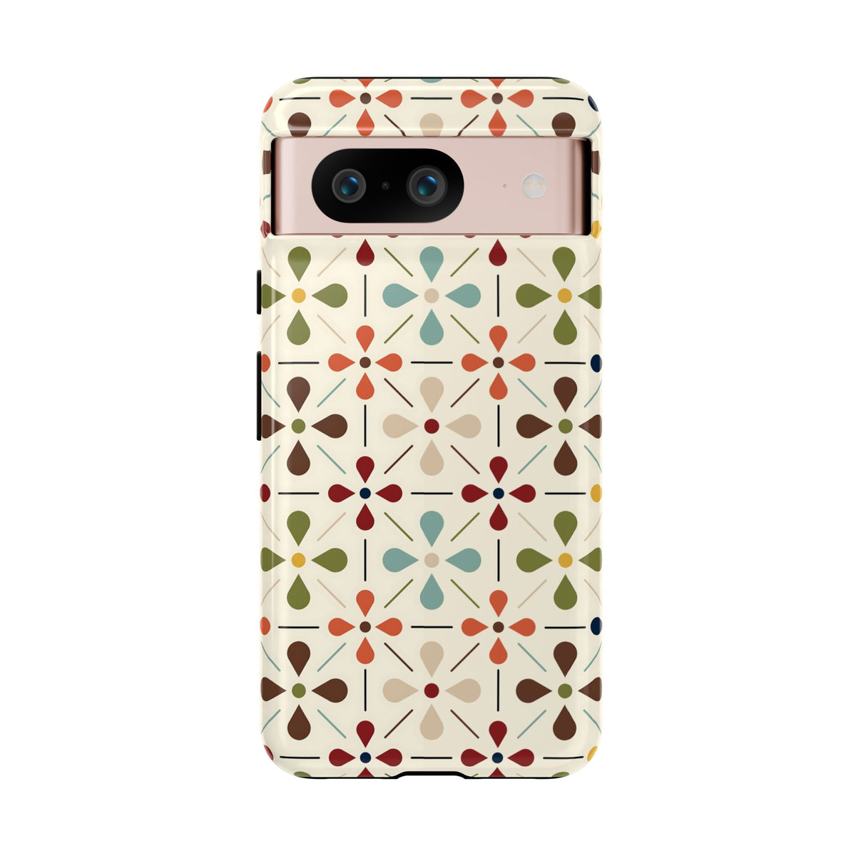 Scandinavian Flower, Mid Modern Danish Design Tough Phone Case