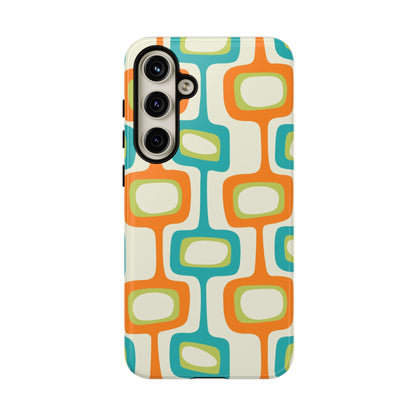 Mid Century Modern Groovy Googie Design, Colorful Smart Phone Tough Cases