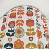 Scandinavian Modern Danish Vintage Floral Shower Curtain - Boho Home Decor for Bright and Cheerful Bathrooms - Mid Century Modern Gal