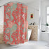 Chinoiserie Elegant Floral Birds Shower Curtain - Vibrant Vintage Design for Bathroom Decor - Mid Century Modern Gal