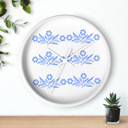 Blue Cornflower Corningware Inspired Kitschy Kitchen Wall Clock