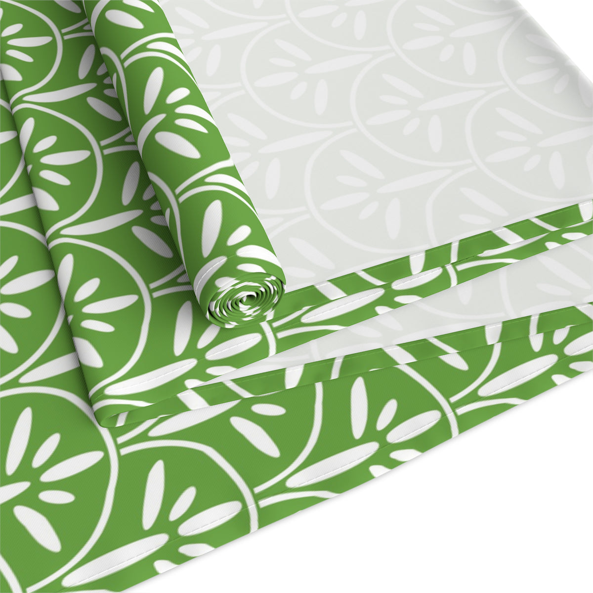 Art Deco Elegant Green Leaf Mid Mod Table Runner - Mid Century Modern Gal