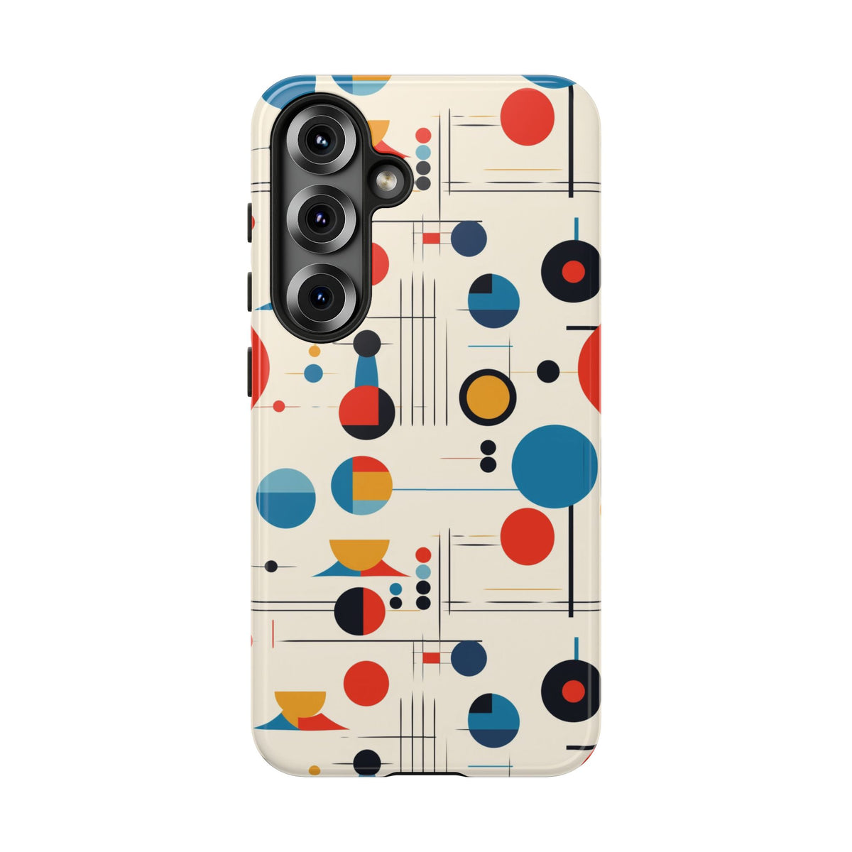 Mid Mod Bauhaus Designed iPhone, Samsung, Pixel Retro Phone Tough Cases