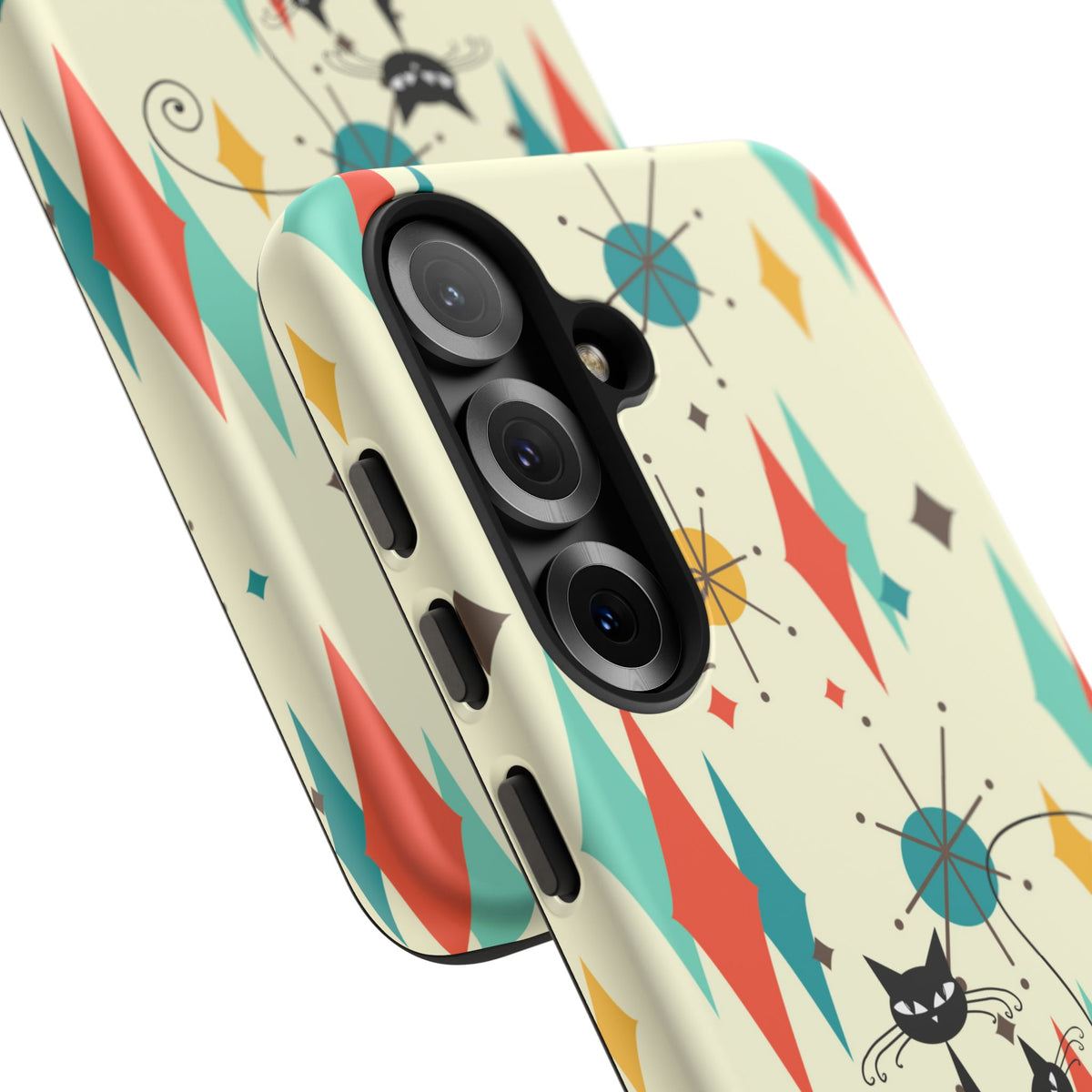 Atomic Kitty Cat, Mid Mod Franciscan Pattern, Kitsch Tough Phone Cases