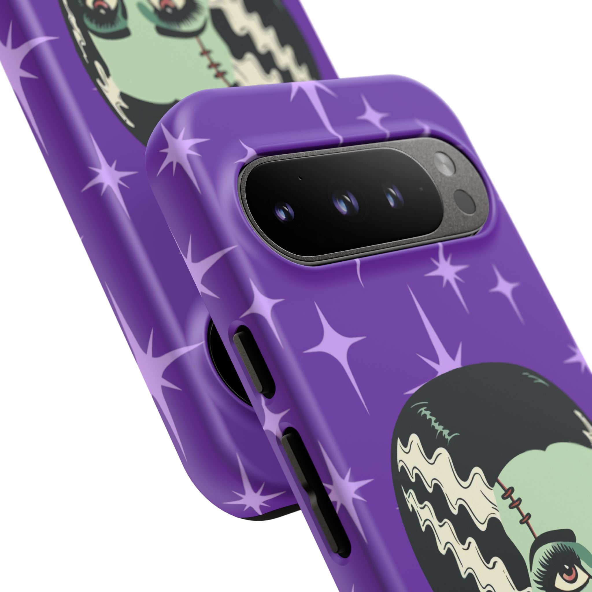 Bride of Frankenstein Retro Mid Mod Horror Buff Purple Halloween Tough Phone Case