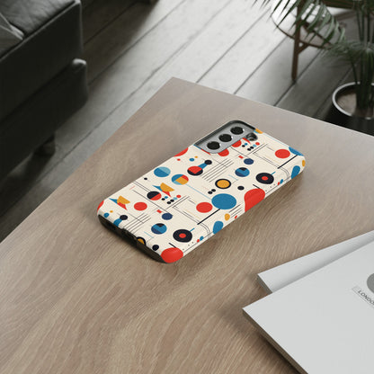 Mid Mod Bauhaus Designed iPhone, Samsung, Retro Phone Tough Cases