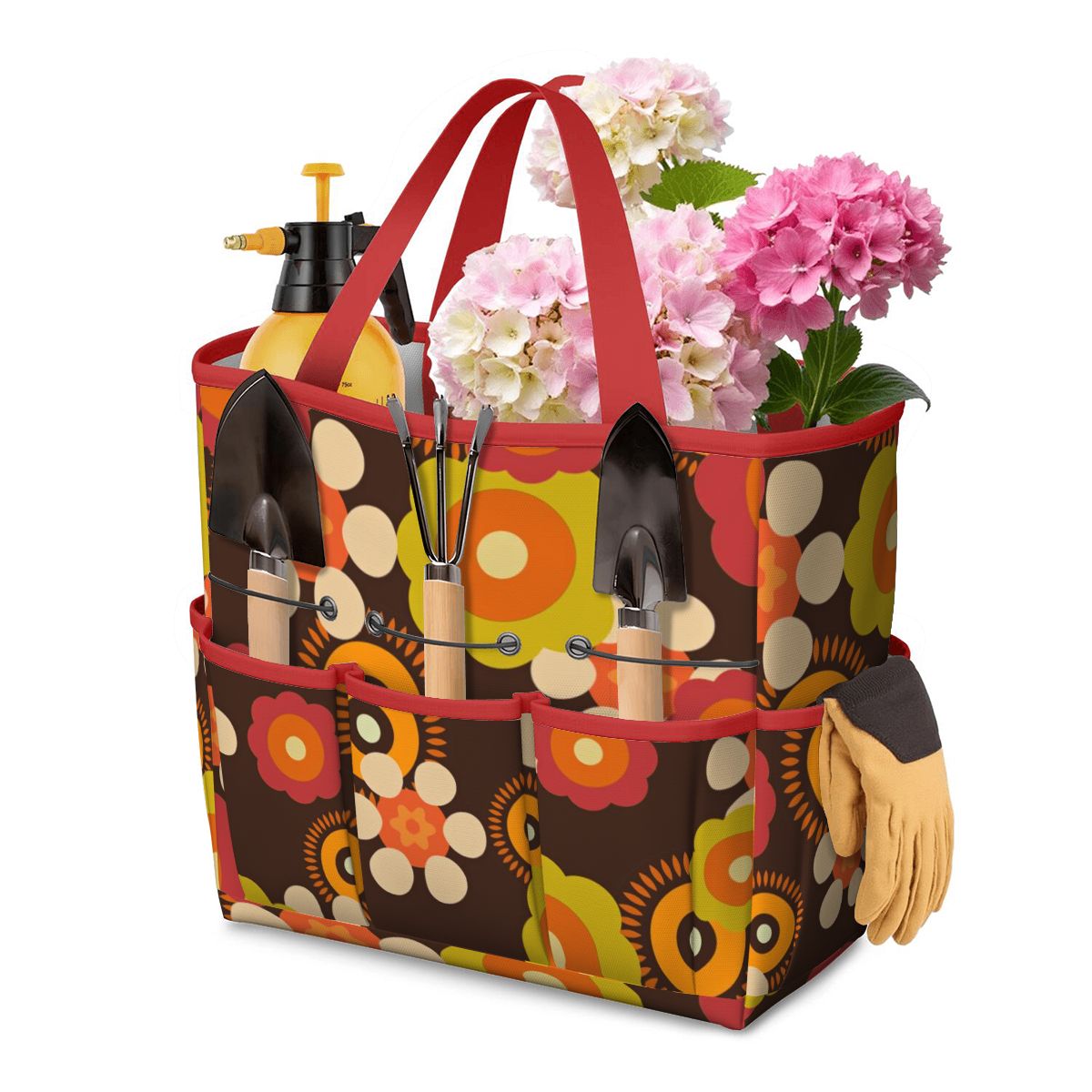 Retro Flower Power 70s Garden Tool Bag - Mid Century Modern Gal