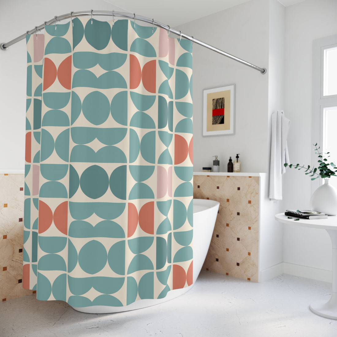 Mid Century Modern Scandinavian Modern Danish Design MCM Shower Curtain - Mid Century Modern Gal