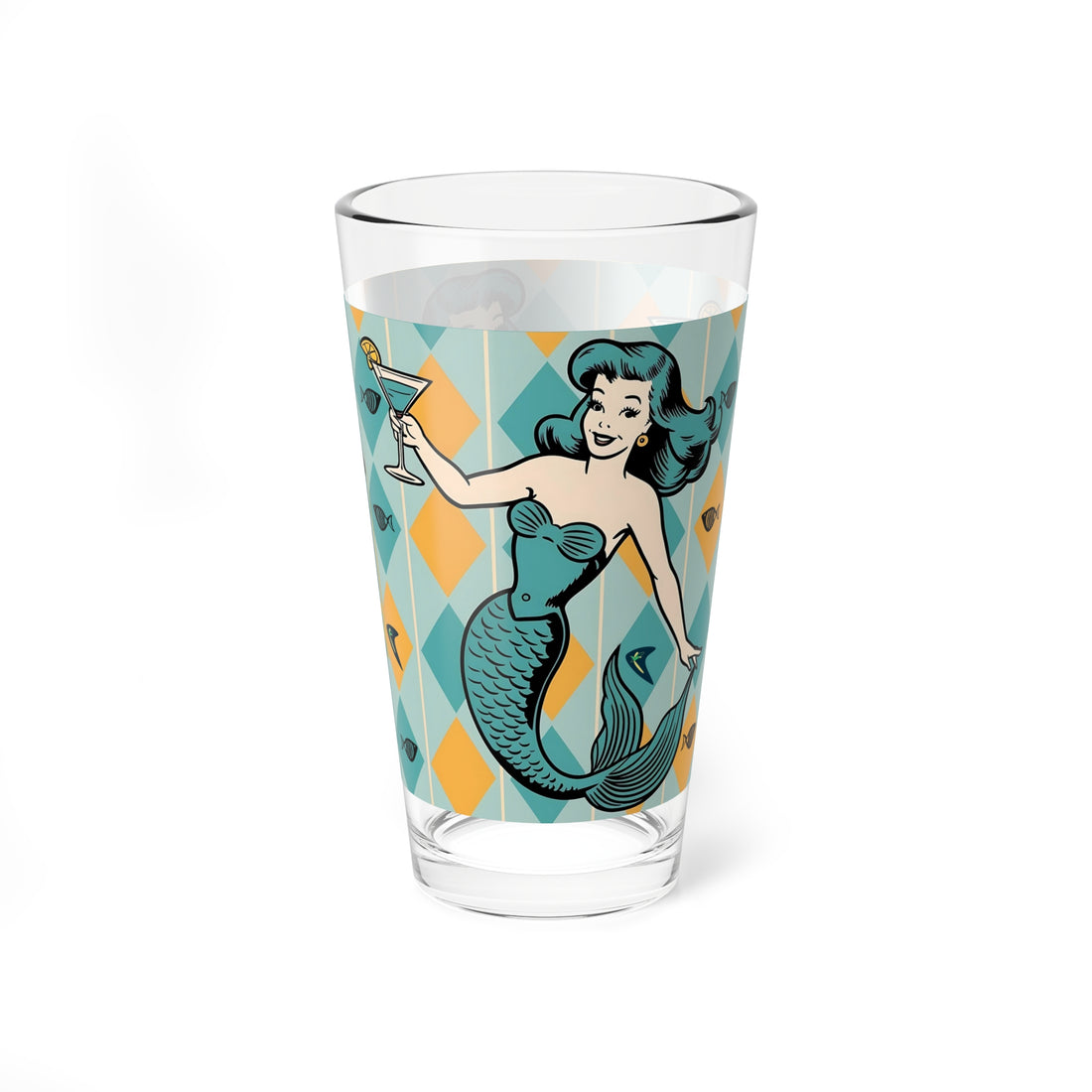 Retro Mermaid Themed Mid Century Modern Barware Kitschy Mermaid Lounge– Retro Cocktail Vibe - Mid Century Modern Gal