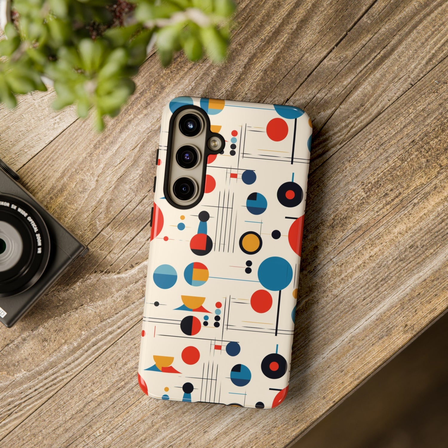 Mid Mod Bauhaus Designed iPhone, Samsung, Retro Phone Tough Cases