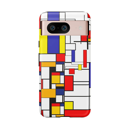 Retro Mod Mondrian, Mid Century Modern Style Tough Phone Case