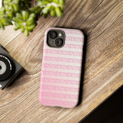 Pink Pyrex Gooseberry Striped Phone Case, Stylish Phone Cover, Tough Protective Case, Cute Cell Phone Case, Trending Gift for Her
