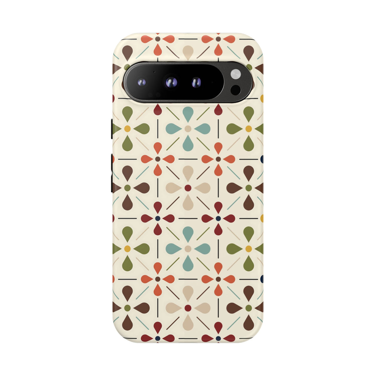 Scandinavian Flower, Mid Modern Danish Design Tough Phone Case
