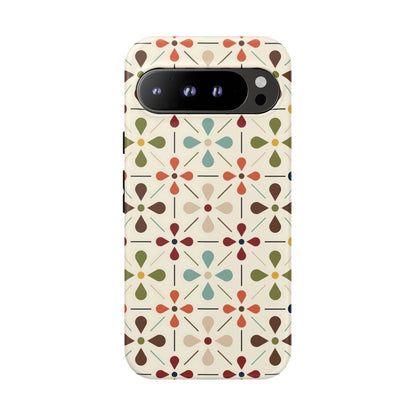 Scandinavian Flower, Mid Modern Danish Design Tough Phone Case