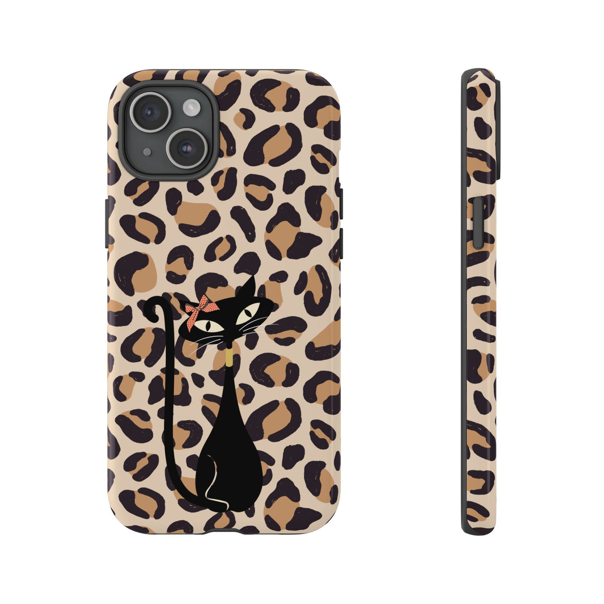 Mid Century Modern 50s Leopard Print, Atomic Cat, Mid Mod Tough Cases - Mid Century Modern Gal