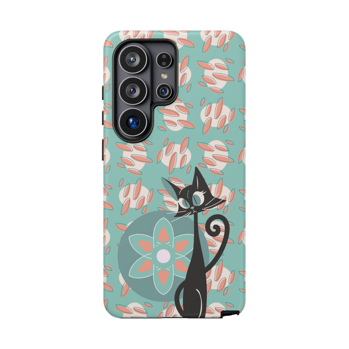 Atomic Cat, Mid Century Modern Funky Fun Smart Phone Tough Phone Cases
