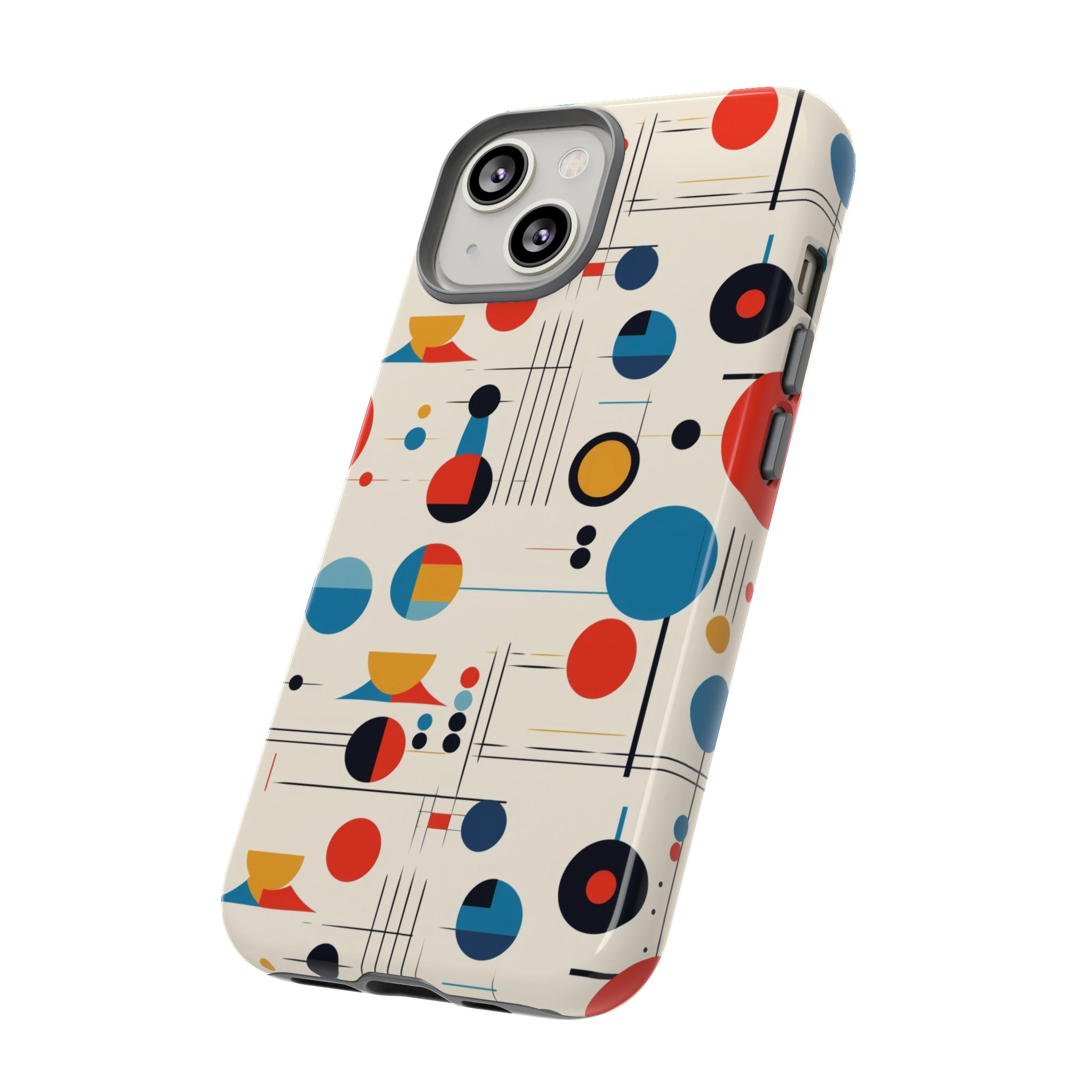 Mid Mod Bauhaus Designed iPhone, Samsung, Retro Phone Tough Cases