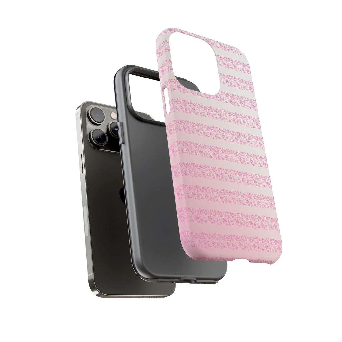 Pink Pyrex Gooseberry Striped Phone Case, Stylish Phone Cover, Tough Protective Case, Cute Cell Phone Case, Trending Gift for Her