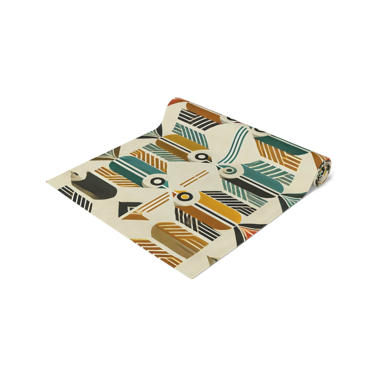 Mid Century Modern Fish Decor, Abstract Bauhaus-Inspired Table Runner - Mid Century Modern Gal