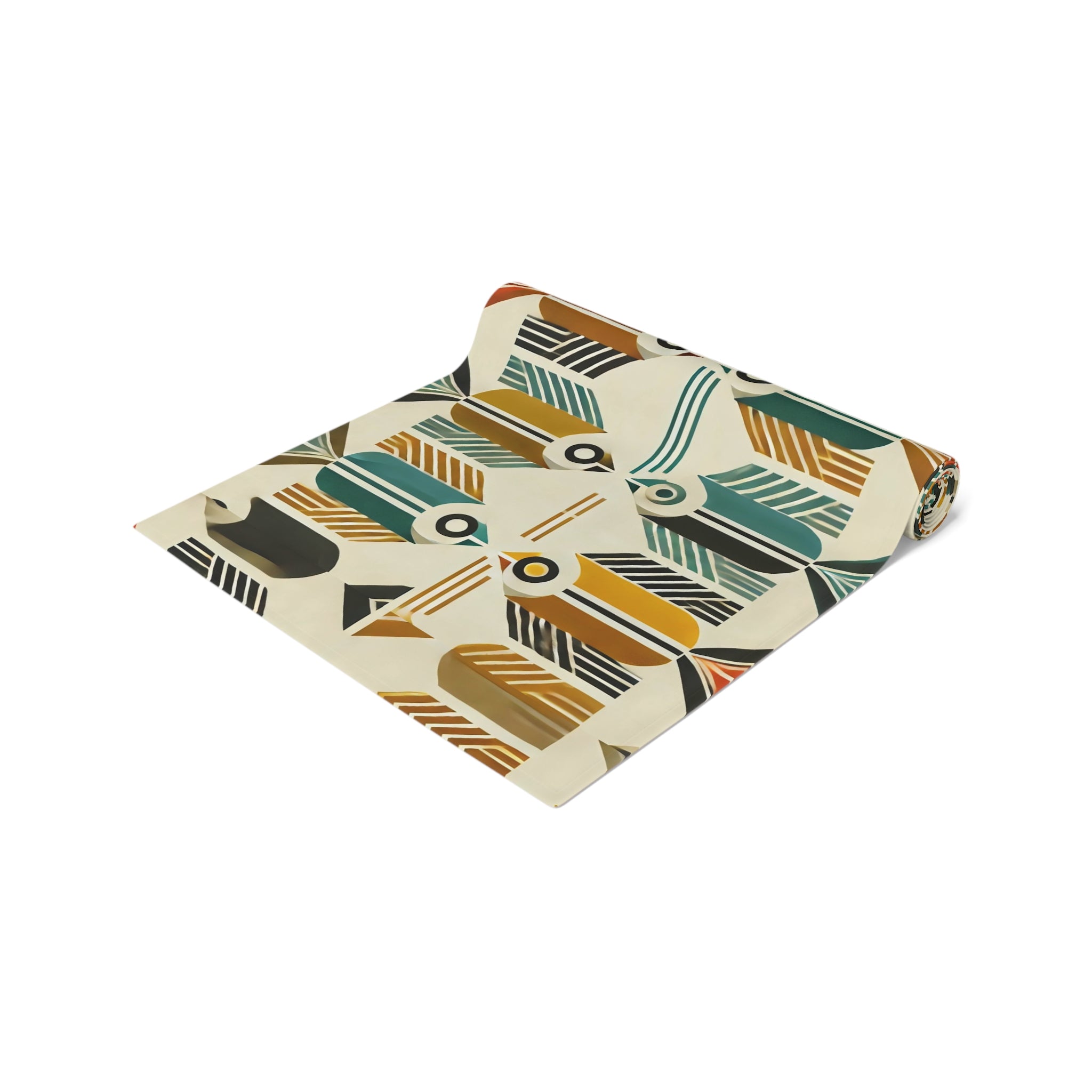 Mid Century Modern Fish Decor, Abstract Bauhaus-Inspired Table Runner - Mid Century Modern Gal