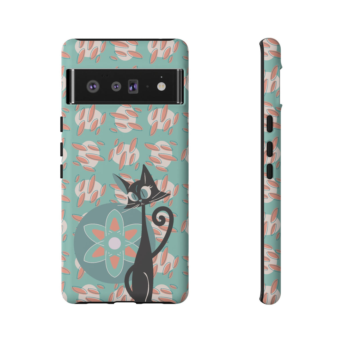 Atomic Cat, Mid Century Modern Funky Fun Smart Phone Tough Phone Cases