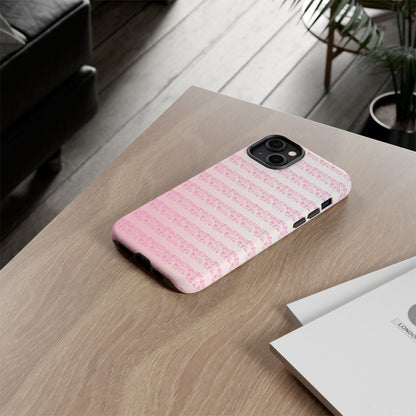 Pink Pyrex Gooseberry Striped Phone Case, Stylish Phone Cover, Tough Protective Case, Cute Cell Phone Case, Trending Gift for Her