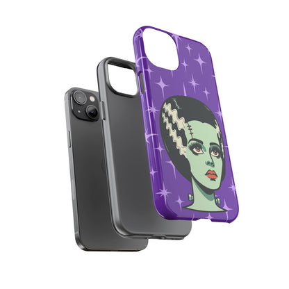 Bride of Frankenstein Retro Mid Mod Horror Buff Purple Halloween Tough Phone Case