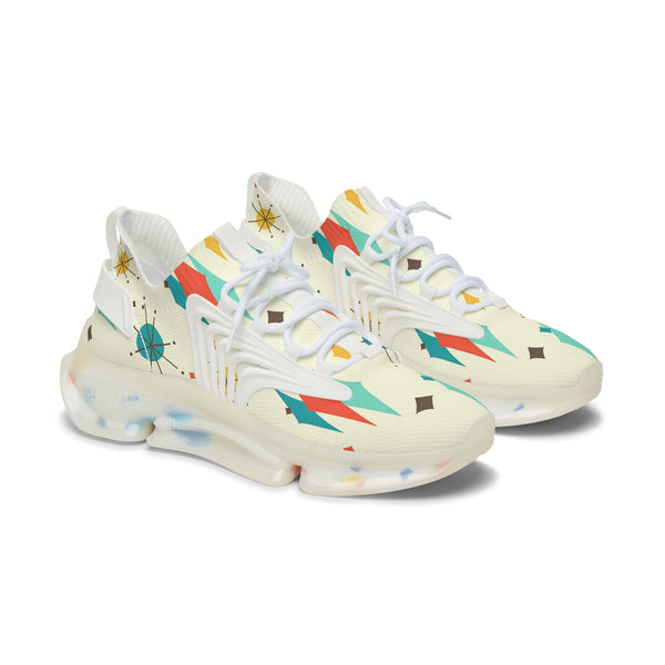 Mid Mod Franciscan Designed Retro Mesh Sneakers For Women