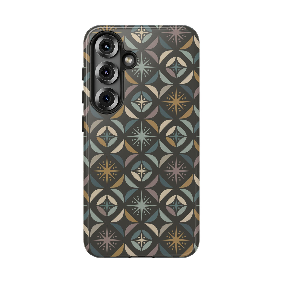 Mid Century Modern Elegant Gray Geometric Starburst Tough Phone Case