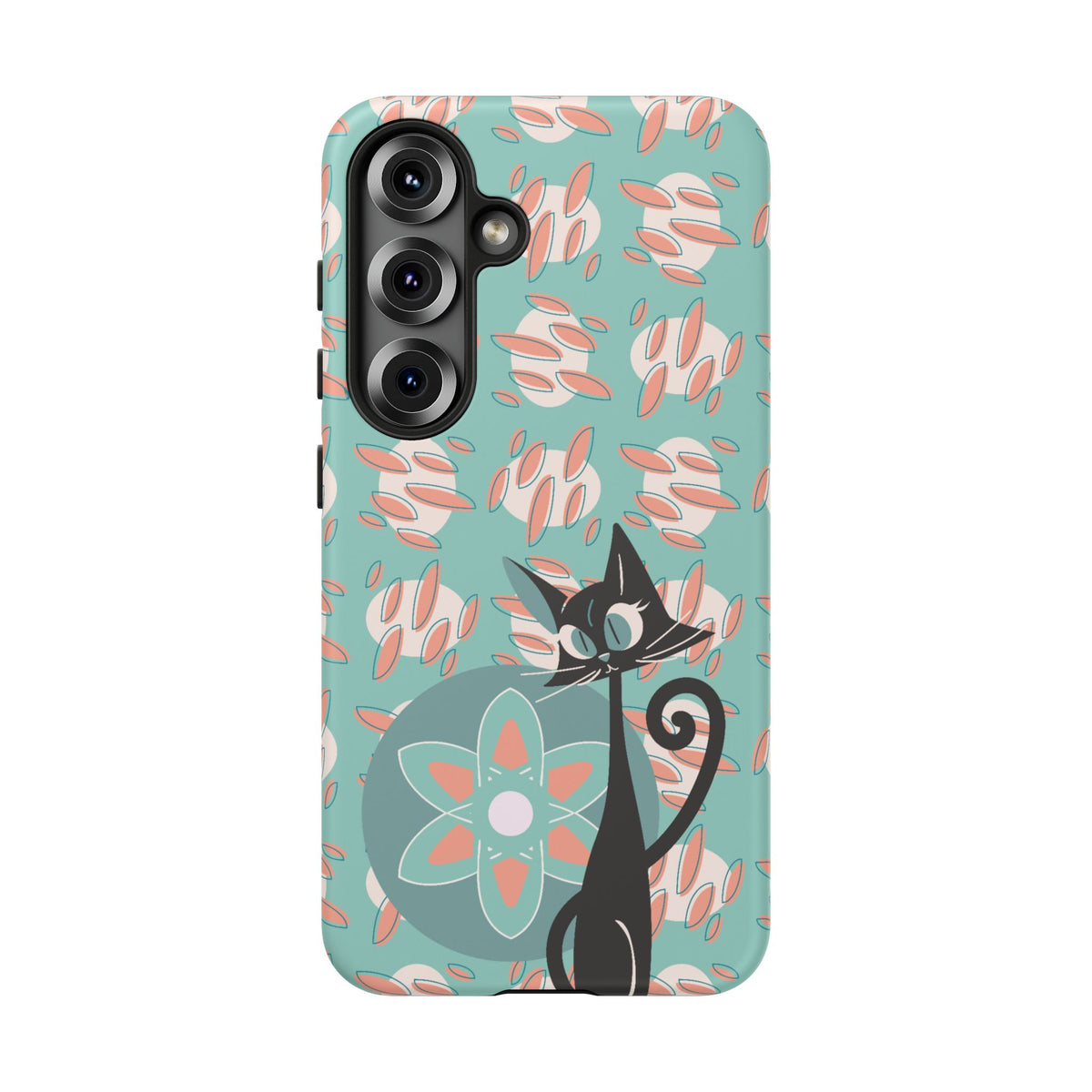 Atomic Cat, Mid Century Modern Funky Fun Smart Phone Tough Phone Cases