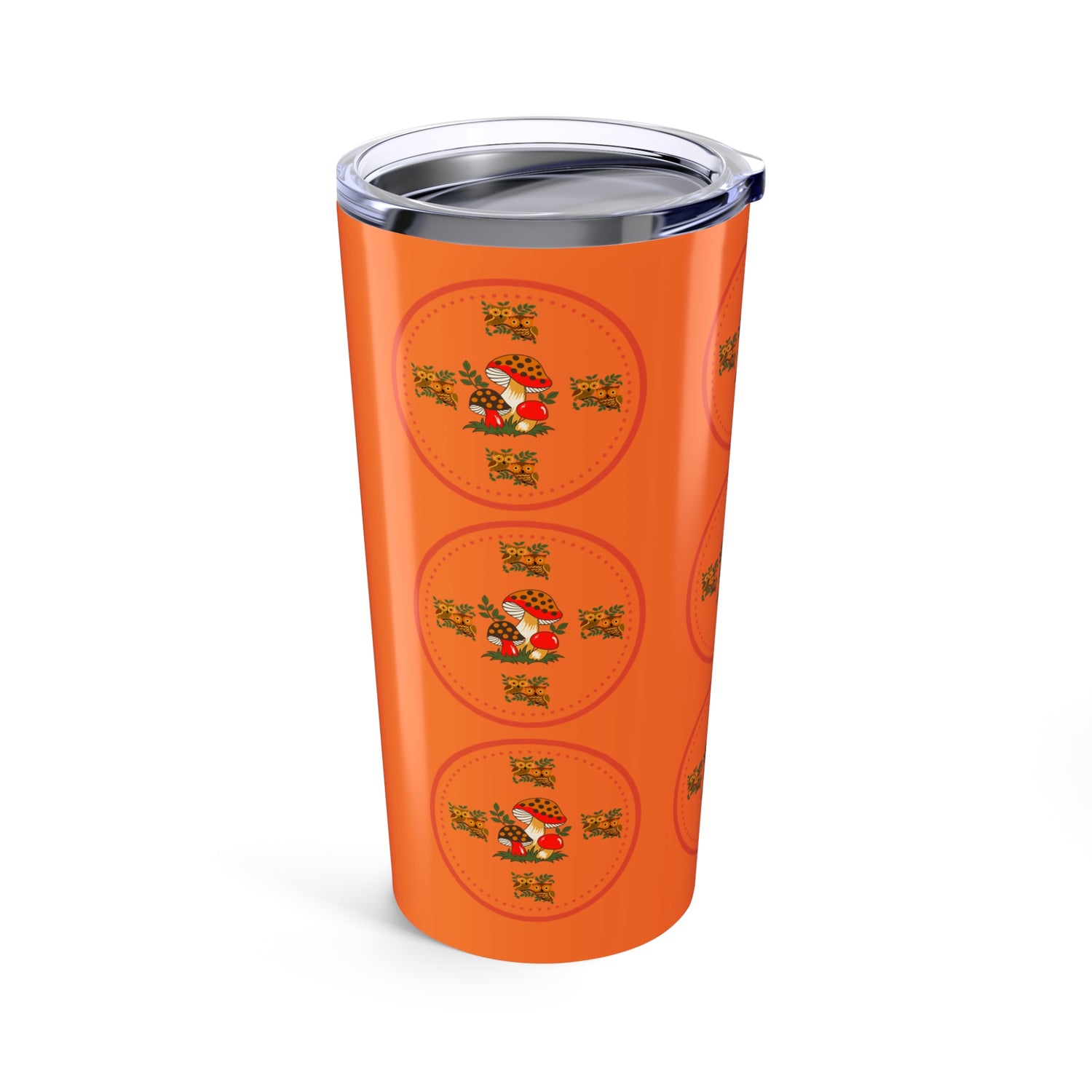 Sears Merry Mushroom Groovy 70s Owl, Mushroon Whimsical Tumbler,  Orange Insulated Drinkware, Perfect For Birthday Gifts - Mid Century Modern Gal