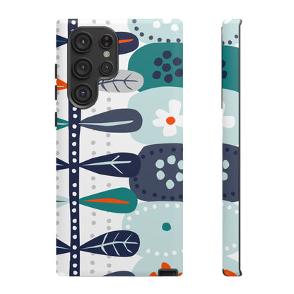 Scandinavian Modern Floral Nordic Hygge Tough Phone Case - Mid Century Modern Gal