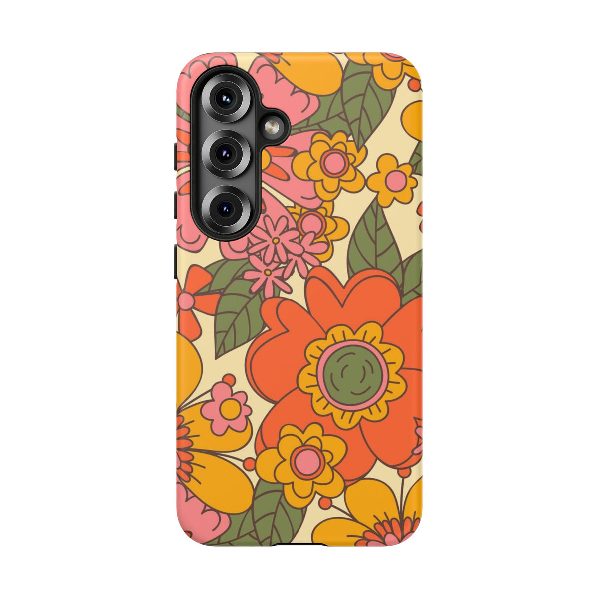 Groovy Retro Flower Power Vintage Inspired Pattern Smart Phones Tough Phone Cases