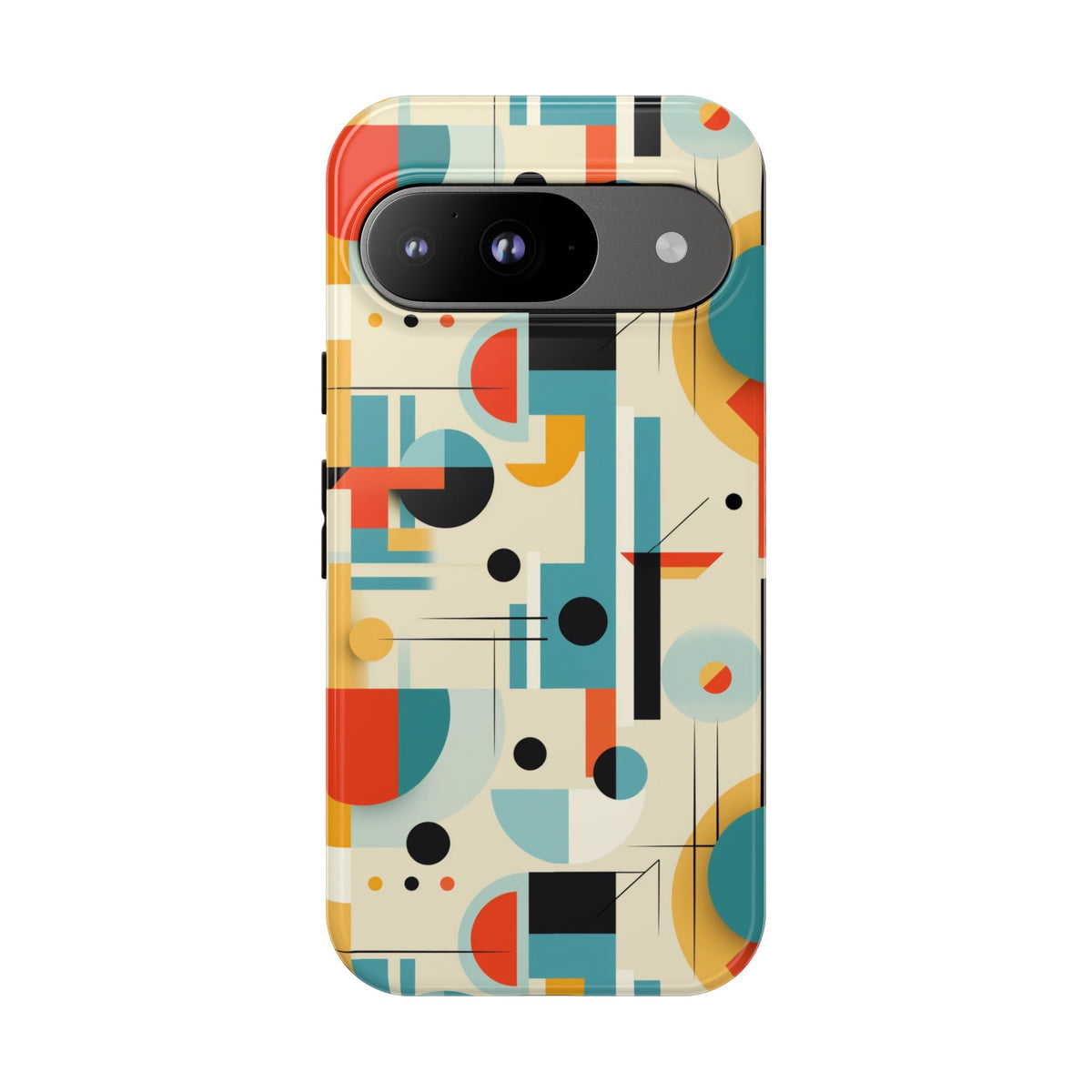 Bauhaus Designed Mid Mod Geometric Groovy Smart Phone, iPhone, Samsung, Pixel Compatible Tough Cases