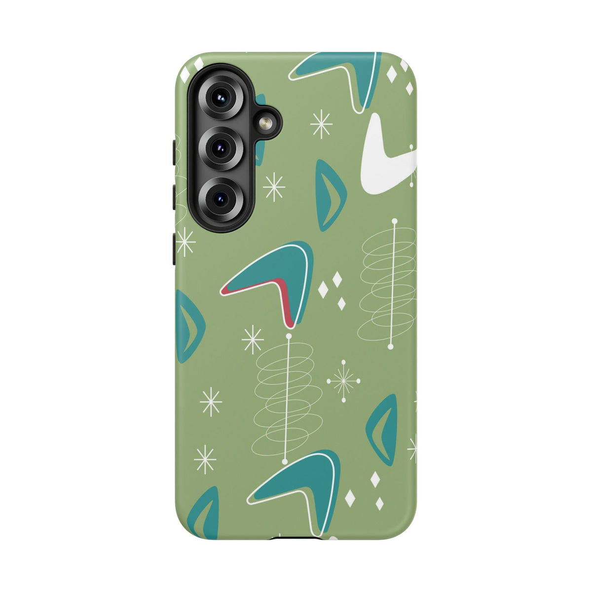 Mid Century Modern Atomic Boomerang, 50s Space Age Tough Phone Case