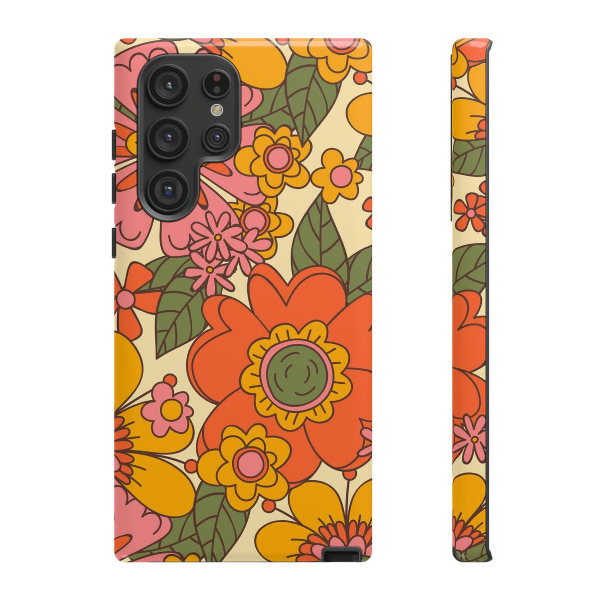 Groovy Retro Flower Power Vintage Inspired Pattern Smart Phones Tough Phone Cases