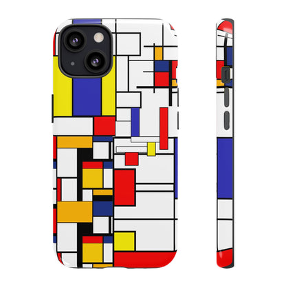 Retro Mod Mondrian, Mid Century Modern Style Tough Phone Case - Mid Century Modern Gal