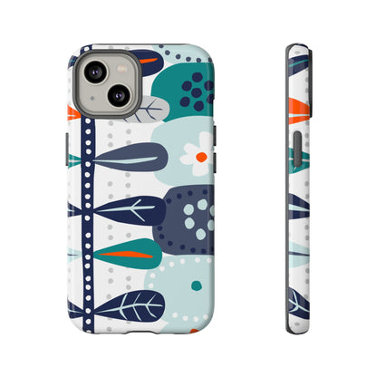 Scandinavian Modern Floral Nordic Hygge Tough Phone Case - Mid Century Modern Gal
