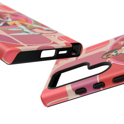 Mid Mod 60s Mod Gal, Kick Back Enjoy, Retro Chic Phone Case with Cocktail Design