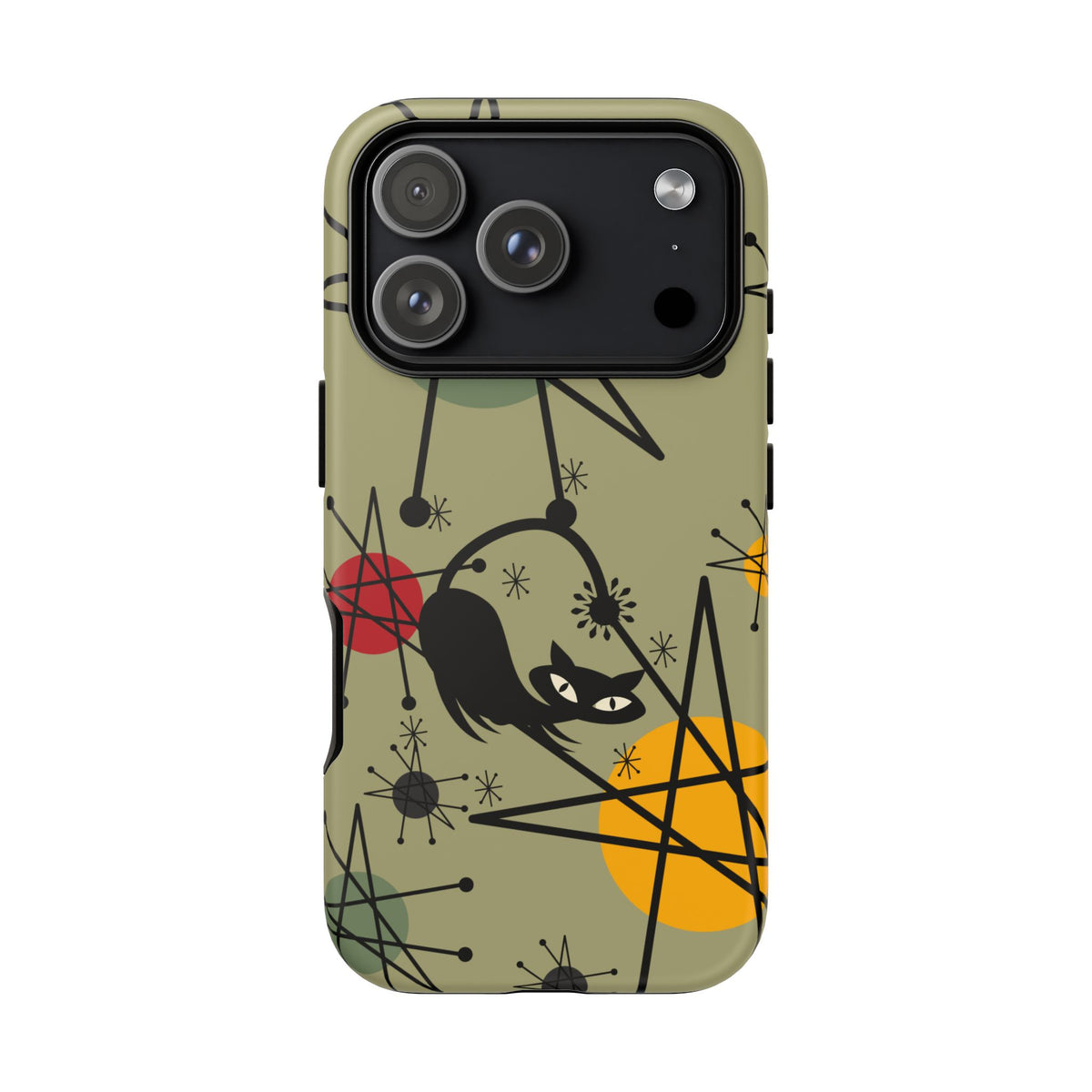 Mid Century Modern Atomic Cat, Retro Chic Groovy Mod Samsung, Smart Phone Tough Cases