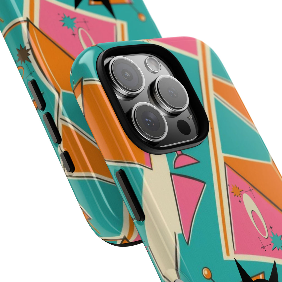 Atomic Cat Mid Mod Retro Cat Phone Case - Tough Cases for Stylish Cat Lovers