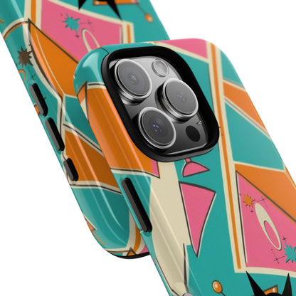 Atomic Cat Mid Mod Retro Cat Phone Case - Tough Cases for Stylish Cat Lovers
