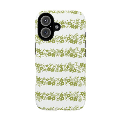 Pyrex Crazy Daisy Spring BlossonFloral Phone Case: Tough Cases with Elegant Green Floral Design, Durable Phone Cover