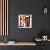 Abstract Bourbon Mid Mod Bauhaus Bourbon Lover Wall Art Canvas - Mid Century Modern Gal