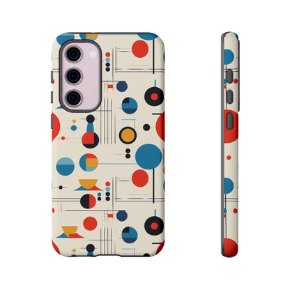 Mid Mod Bauhaus Designed iPhone, Samsung, Retro Phone Tough Cases