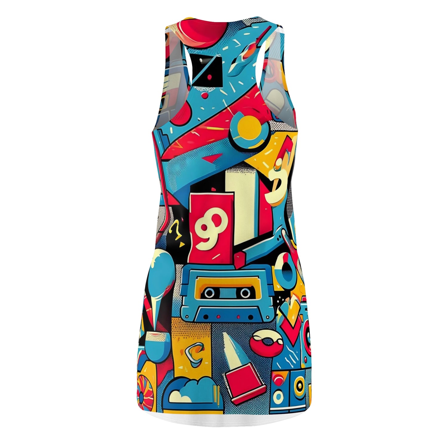 90s Summer Party, Hip Retro Women's Racerback Dress Xs 90s Summer Party, Hip Retro Women's Racerback Dress Xs