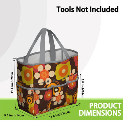 Retro Flower Power 70s Garden Tool Bag - Mid Century Modern Gal