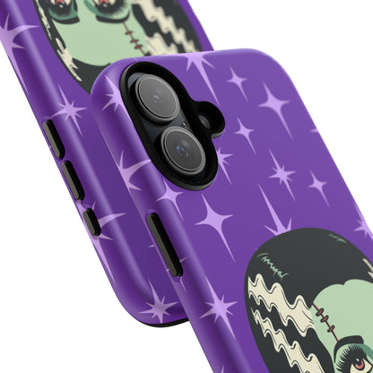 Bride of Frankenstein Retro Mid Mod Horror Buff Purple Halloween Tough Phone Case